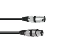 Omnitronic mikrofonní kabel XLR/XLR, 1,5m, černý