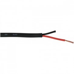 Kabel reproduktorový, 2x 4qmm, černý, cena / m
