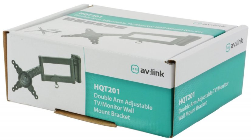 AV:link HQT201 polohovatelný držák TV/monitoru 13-40", s dvojitým ramenem