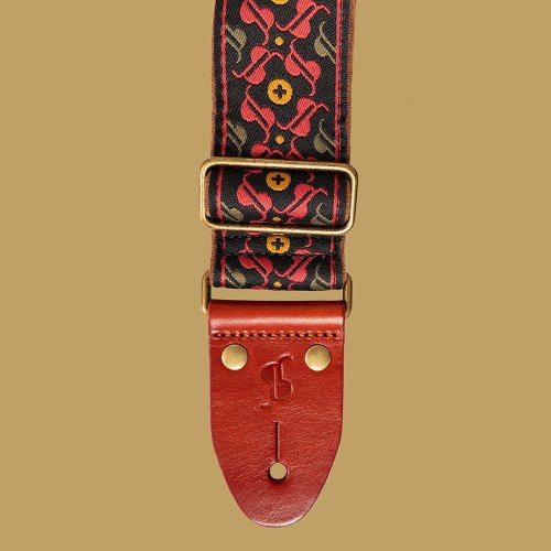 Stagg SWO-30TH-RED, tkaný nylonový popruh, červený