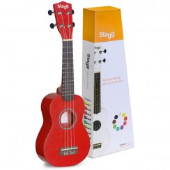 Stagg US RED, sopránové ukulele, červené