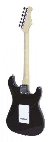 Dimavery ST-203, elektrická kytara levoruká, černá - rozbaleno (26211115)