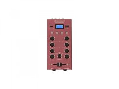 Omnitronic GNOME-202P, 2-kanálový, USB, MP3, Bluetooth, červený