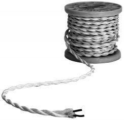 Lyyt B2WSv-5, retro napájecí kabel, 5m, stříbrný Lyyt B2WSv-5, retro napájecí kabel, 5m, stříbrný