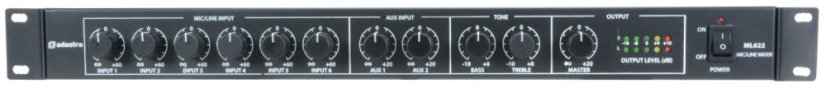 Adastra ML622, mikrofonní/linkový 19" mixážní pult, 1HE