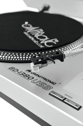 Omnitronic BD-1380 USB, gramofon s řemínkovým pohonem, stříbrný