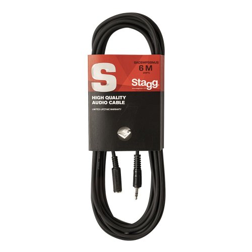Stagg SAC6MPSBMJS, kabel prodlužovací stereo MINI JACK/MINI JACK, 6m