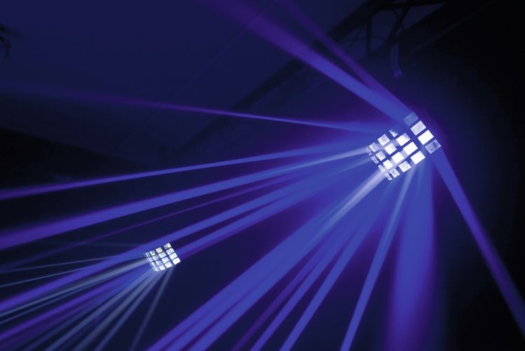 Eurolite LED Derby 5x10W RGBWA, DMX, IR, paprskový efekt