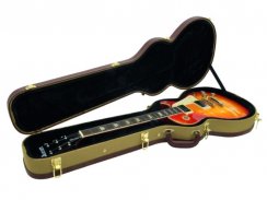 Dimavery tvarovaný kufr pro elektrickou kytaru LP, tweed