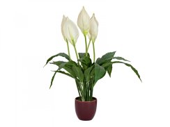 Bílá lilie v květináči, 49cm