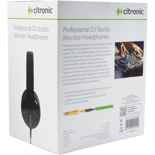 Citronic CPH40-DJ, profesionální DJ sluchátka