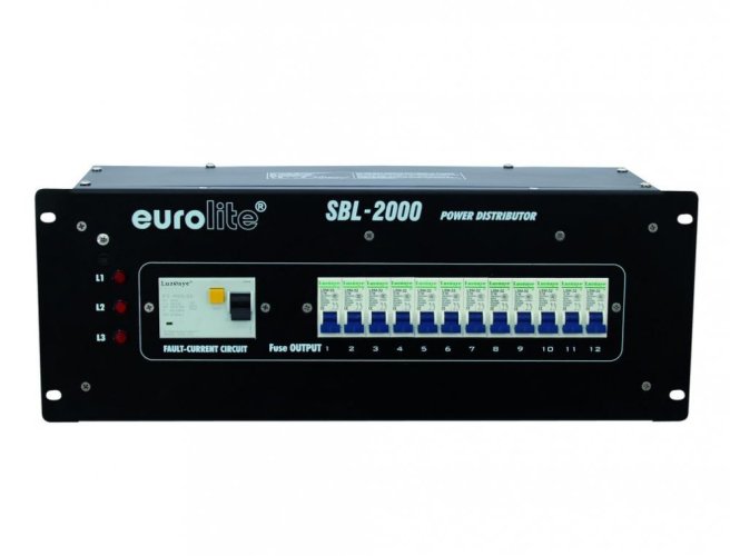 Eurolite SBL-2000, 19" rozdělovač, 32 A
