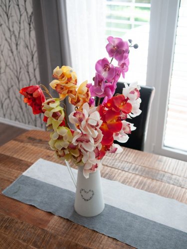 Orchidej větvička, bílo-růžová, 90 cm