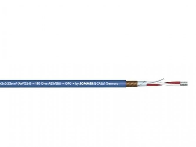 Sommer cable SC DMX kabel 2x0,22qmm, 100m role, černý