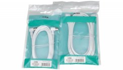 AV:link kabel koaxiální lomený 2x samec, 2m