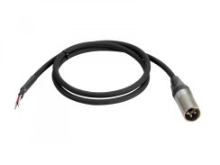 PSSO DMX kabel, XLR Neutrik 3pin (M), 1 m, černý