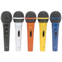 QTX sada dynamických mikrofonů XLR, 5 barev