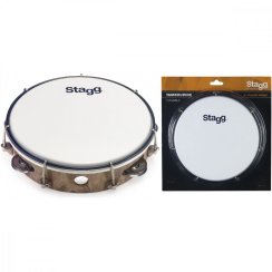 Stagg TAB-108P/WD, laditelná tamburína s blánou, 8"