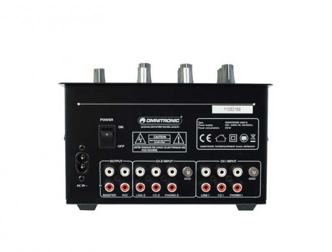 Omnitronic PM-222, 2-kanálový mixážní pult