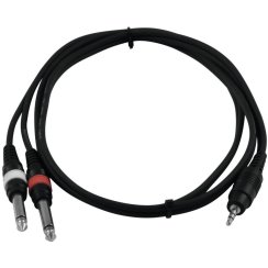 Kabel AC35-15 Jack 3,5 stereo - 2x Jack 6,3 mono, 1,5 m