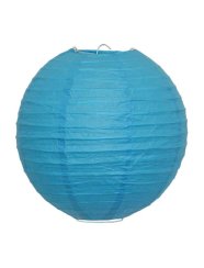 Lampion papírový 25 cm, modrý