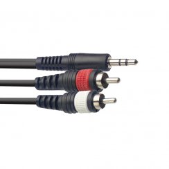Stagg SYC1/MPS2CM E, kabel 2x RCA/mini Jack stereo, 1 m
