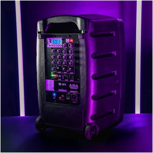 QTX PERFORMER-12, přenosný 12" PA systém, 2x dobíjecí UHF mikr., 200W