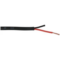 Kabel reproduktorový, 2x 4qmm, černý, cena / m