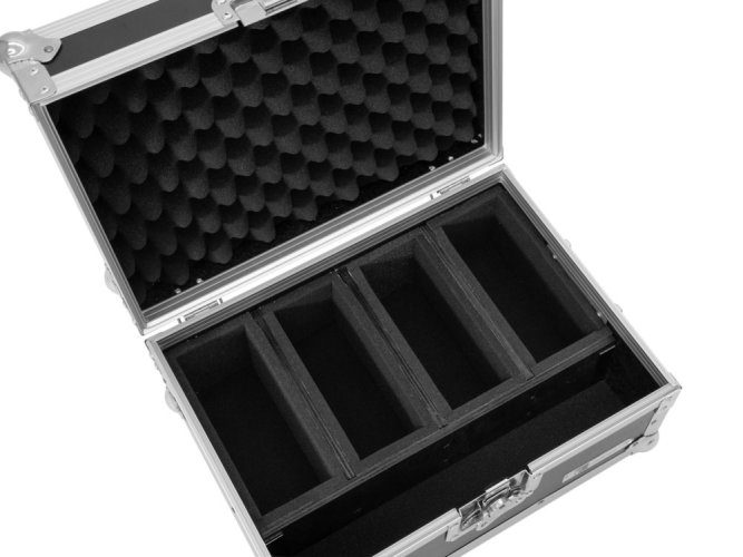 ROADINGER Flightcase EC-4AC, kufr pro 4x AKKU Flat Light