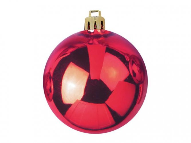 Vánoční dekorační ozdoby, 10 cm, červené, 4 ks - použito (83501260)