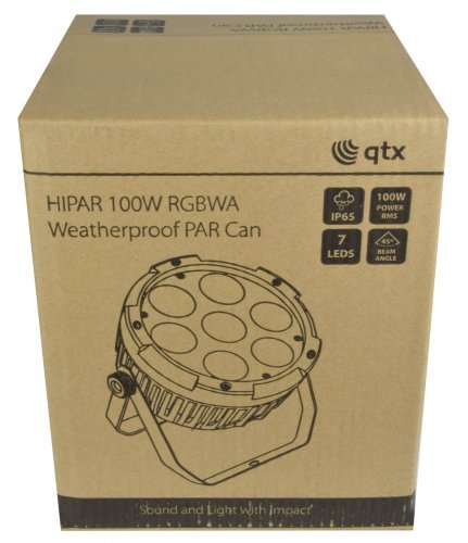 QTX HIPAR 7x15W RGBWA, DMX, IP65