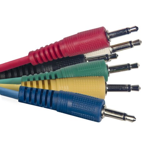 Stagg SPC030MJ E, 6x propojovací kabel Mini Jack/Mini Jack, 30 cm, různé barvy