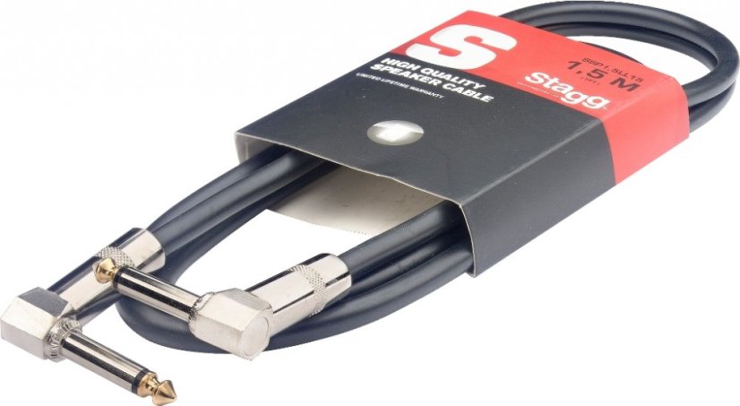 Stagg SSP1,5LL15, reproduktorový kabel Jack 90/Jack 90