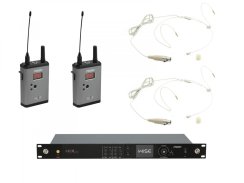 PSSO Set WISE ONE+2x BP+2x náhlavní mikr., 2-kanálový bezdrátový mikrofonní set 823-832 MHz / 863-865 MHz