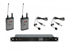 PSSO Set WISE TWO+2x BP+2x klopový mikr., 2-kanálový bezdrátový mikrofonní set 518-548 MHz