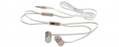AV:link sluchátka In-Ear Magnetic, hands free, růžová metalíza