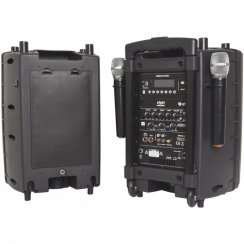 QTX PAV10, mobilní 10" zvukový systém CD/DVD/MP3/BT/2x UHF, 100W