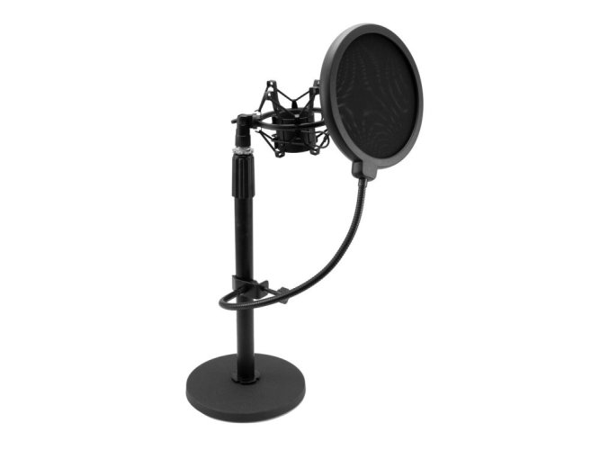 Omnitronic MSP-1, stolní mikrofonní stojan s odpružením a pop filtrem