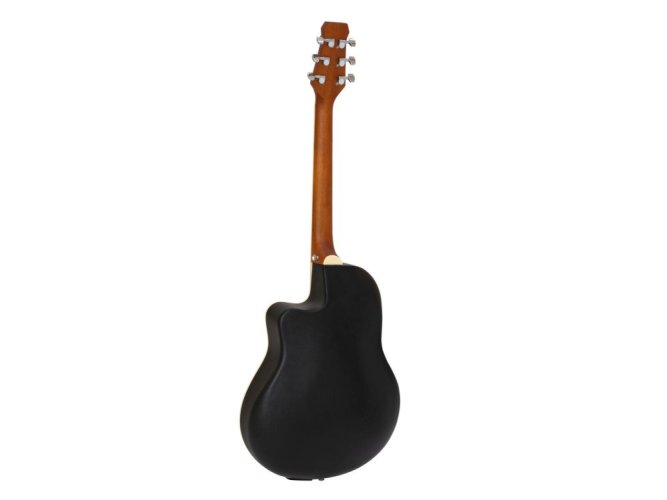 Dimavery RB-300, elektroakustická kytara typu Ovation, černá