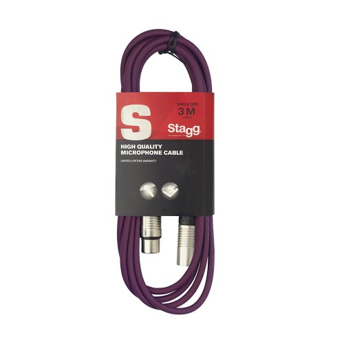 Stagg SGC3DL CPP, kabel JACK/JACK, 3 m, fialový