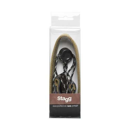 Stagg SAX STRAP4 OL, popruh pro saxofon, olivový