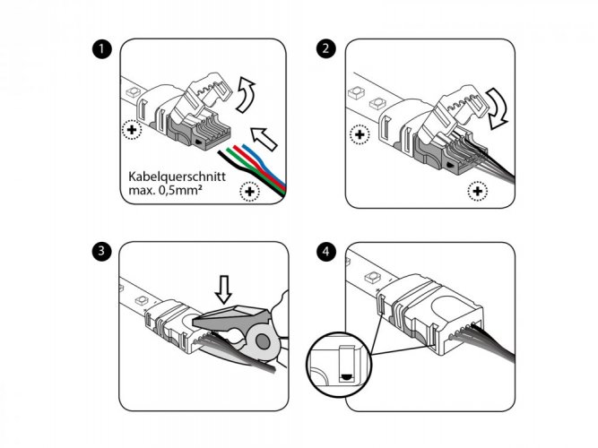 Eurolite LED Strip, 4-pinový propojovací kabel, 10 mm