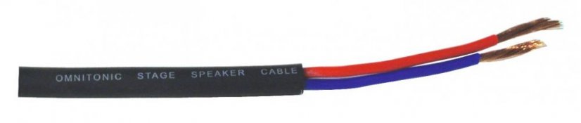 Kabel reproduktorový, 2x 2,5qmm, černý, cena / m