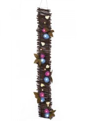 Růže na úzkém plůtku, s LED diodami, 120cm