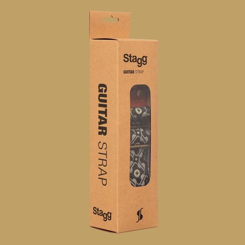 Stagg SWO-30TH-GREY, tkaný nylonový popruh, šedý