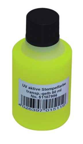 UV razítkovací barva 50ml, žlutá