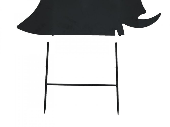 Kovová silueta čarodejnice s koštětem, černá, 150cm