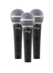 Stagg SDM50-3, sada dynamických mikrofonů