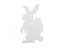 Silueta velikonočního králíka, bílá, 60cm