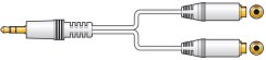 AV:link redukce 1x Jack 3.5mm stereo samec - 2x Jack 3.5 mm stereo samice
